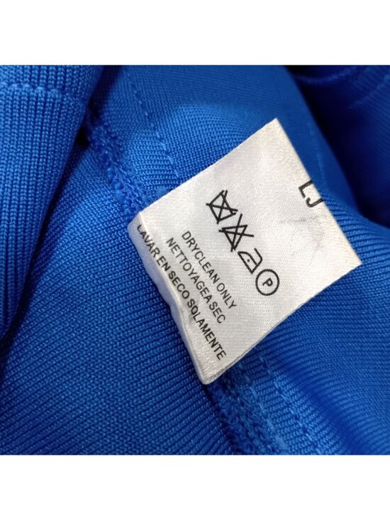 Maketina Mermaid Dress Women's M Blue Spaghetti Strap V-Neck Midi Cocktail Banda - Picture 7 of 9